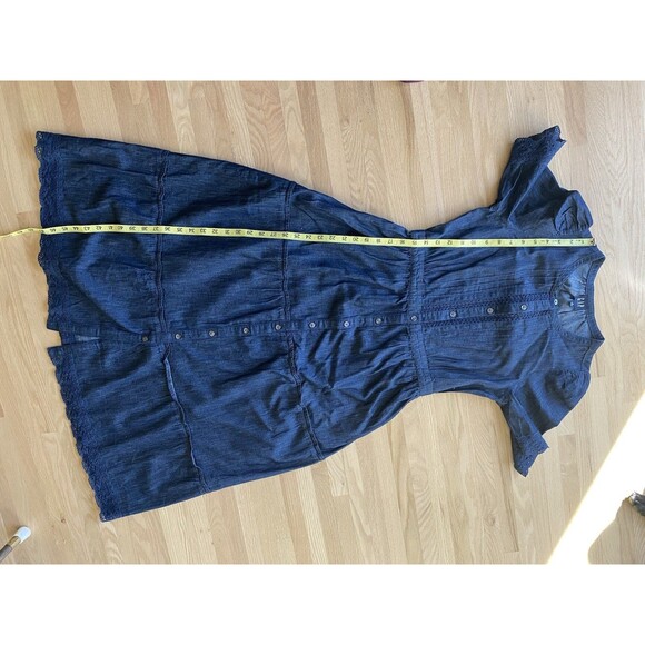 GAP Denim Blue Button-Down Maxi Dress - Picture 7 of 9